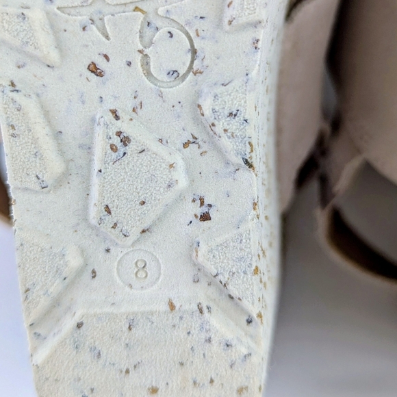 OTBT Peasant Wedge Platform Slingback Sandal Suede Leather Rosetta Blush 8 NWOB - Picture 12 of 13